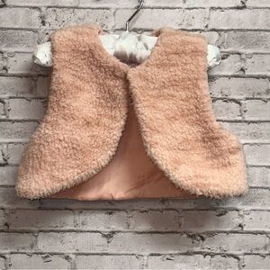 Bonnie Jean Toddler Size 3T Pink Faux Fur Vest Button Closure